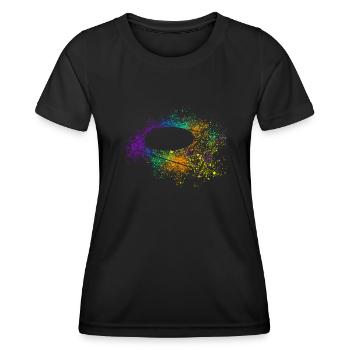 Schallplatten Plattenspieler - Frauen Funktions-T-Shirt - Schwarz - Vorne - AI Model Female 172 light (172cm)
