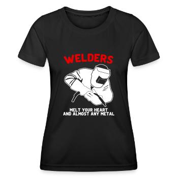 Welder Mechanic Locksmith Welding - Women's Functional T-Shirt - black - Front - AI Model Female 172 light (172cm)