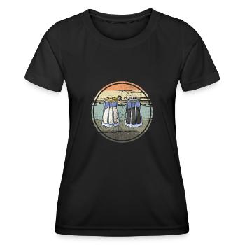 Salz und Pfeffer - Frauen Funktions-T-Shirt - Schwarz - Vorne - AI Model Female 172 light (172cm)