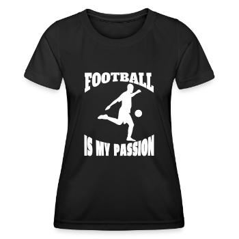 Fußballdesign Fußballmannschaft Fußballspieler - Frauen Funktions-T-Shirt - Schwarz - Vorne - AI Model Female 172 light (172cm)