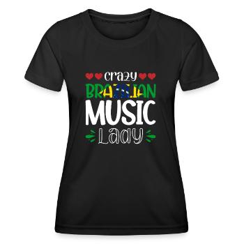 Fou de musique brésilienne Lady - T-shirt sport Femme - noir - Devant - AI Model Female 172 light (172cm)
