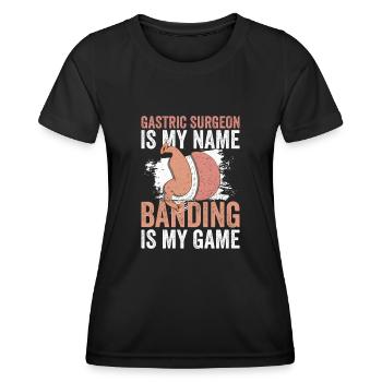 Magenchirurg Und Adipositasmanschette - Frauen Funktions-T-Shirt - Schwarz - Vorne - AI Model Female 172 light (172cm)
