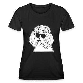 Poodle with sunglasses - Women's Functional T-Shirt - black - Front - AI Model Female 172 light (172cm)