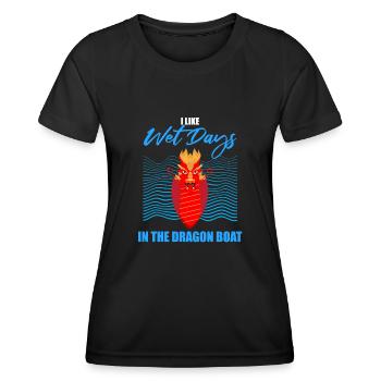 Course de bateaux chinois pour les entraîneurs de bateaux-dragons - T-shirt sport Femme - noir - Devant - AI Model Female 172 light (172cm)