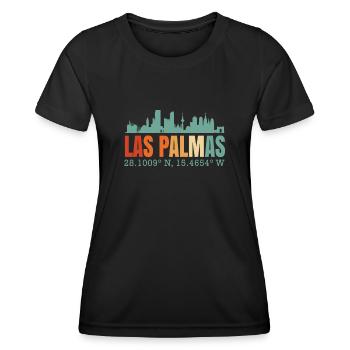 Las Palmas - Frauen Funktions-T-Shirt - Schwarz - Vorne - AI Model Female 172 light (172cm)