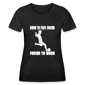 Fußballmannschaft Fußballspieler Fußballdesign - Frauen Funktions-T-Shirt - Schwarz - Vorne - AI Model Female 172 light (172cm)