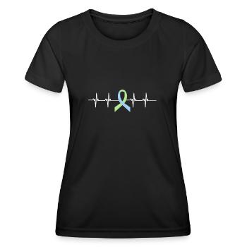SPED Neurodiversité Dyscalculie - T-shirt sport Femme - noir - Devant - AI Model Female 172 light (172cm)