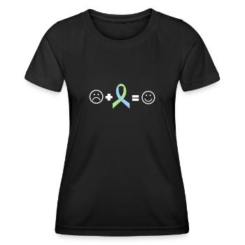 SPED Neurodiversité Dyscalculie - T-shirt sport Femme - noir - Devant - AI Model Female 172 light (172cm)