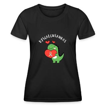 SPED Neurodiversité Dyscalculie - T-shirt sport Femme - noir - Devant - AI Model Female 172 light (172cm)