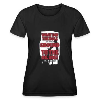 Plate-forme pétrolière Lustig - T-shirt sport Femme - noir - Devant - AI Model Female 172 light (172cm)