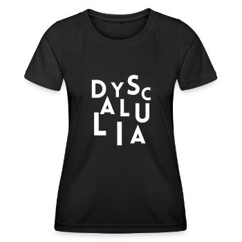 SPED Neurodiversité Dyscalculie - T-shirt sport Femme - noir - Devant - AI Model Female 172 light (172cm)