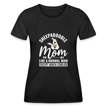 Sheepadoodle Doodle Dog - T-shirt sport Femme - noir - Devant - AI Model Female 172 light (172cm)