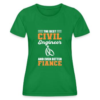 The Best Civil Engineer And Even Better Fiance - Frauen Funktions-T-Shirt - Kelly Green - Vorne - AI Model Female 172 dark (172cm)