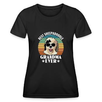 Sheepadoodle Doodle Dog - Women's Functional T-Shirt - black - Front - AI Model Female 172 light (172cm)