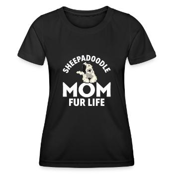 Sheepadoodle Doodle Dog - Women's Functional T-Shirt - black - Front - AI Model Female 172 light (172cm)