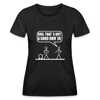 Lustiges Strichmännchen kein gutes omen - Frauen Funktions-T-Shirt - Schwarz - Vorne - AI Model Female 172 light (172cm)