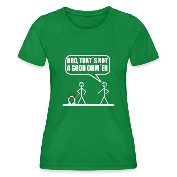 Lustiges Strichmännchen kein gutes omen - Frauen Funktions-T-Shirt - Kelly Green - Vorne - AI Model Female 172 dark (172cm)