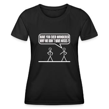 Funny stick figure - Women's Functional T-Shirt - black - Front - AI Model Female 172 light (172cm)