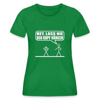 Lustiges Strichmännchen - Frauen Funktions-T-Shirt - Kelly Green - Vorne - AI Model Female 172 dark (172cm)
