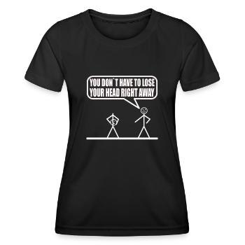 Funny stick figure - Women's Functional T-Shirt - black - Front - AI Model Female 172 light (172cm)
