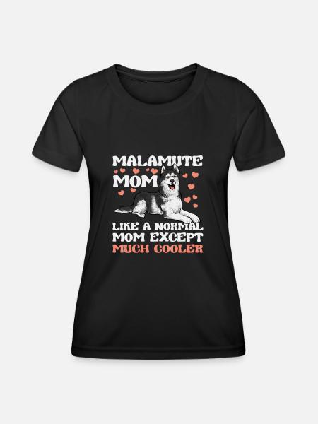 Alaskan Malamute Hund - Frauen Funktions-T-Shirt - Schwarz