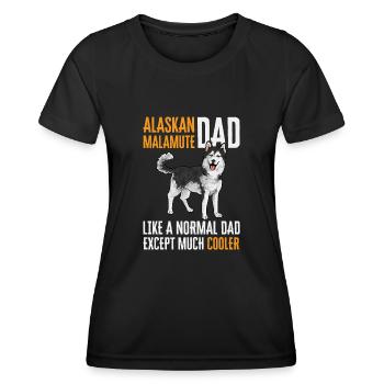 Alaskan Malamute Dog - Women's Functional T-Shirt - black - Front - AI Model Female 172 light (172cm)