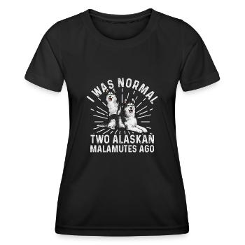 Alaskan Malamute Hund - Frauen Funktions-T-Shirt - Schwarz - Vorne - AI Model Female 172 light (172cm)