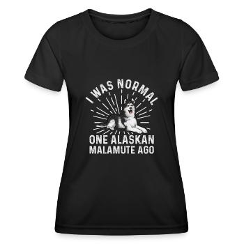 Alaskan Malamute Hund - Frauen Funktions-T-Shirt - Schwarz - Vorne - AI Model Female 172 light (172cm)
