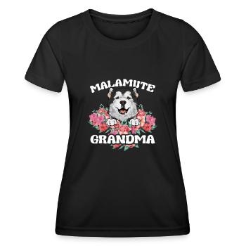 Alaskan Malamute Hund - Frauen Funktions-T-Shirt - Schwarz - Vorne - AI Model Female 172 light (172cm)
