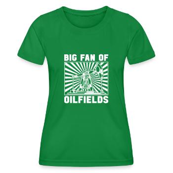 Ölfeld Bohrinsel Fan - Frauen Funktions-T-Shirt - Kelly Green - Vorne - AI Model Female 172 dark (172cm)