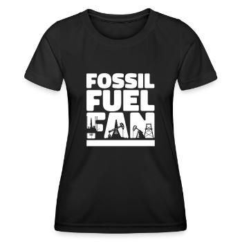 Ölfeld Bohrinsel Fossil - Frauen Funktions-T-Shirt - Schwarz - Vorne - AI Model Female 172 light (172cm)