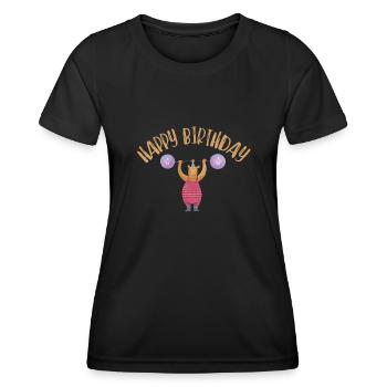 Weight Lifting Power Snatch - Women's Functional T-Shirt - black - Front - AI Model Female 172 light (172cm)