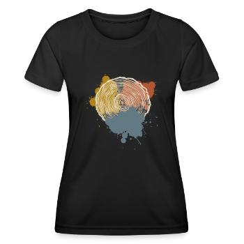 Holz Baumscheibe Tischler Holzfäller - Frauen Funktions-T-Shirt - Schwarz - Vorne - AI Model Female 172 light (172cm)