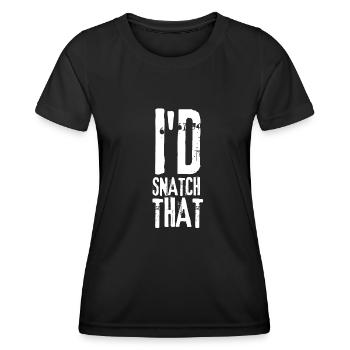 Weight Lifting Power Snatch - Women's Functional T-Shirt - black - Front - AI Model Female 172 light (172cm)