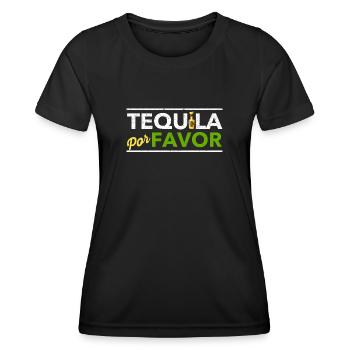 Tequila Por Favor Lustiges Cinco De Mayo Trinken - Frauen Funktions-T-Shirt - Schwarz - Vorne - AI Model Female 172 light (172cm)