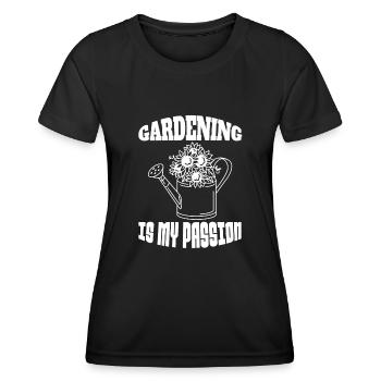 Jardinier amateur Jardinier Cadeau Jardin de verger - T-shirt sport Femme - noir - Devant - AI Model Female 172 light (172cm)