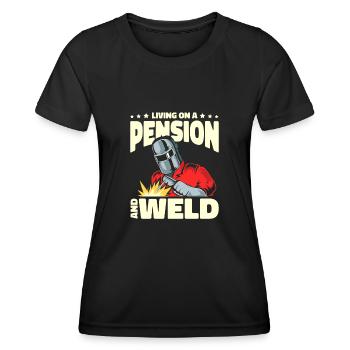 Schweißer Schlosser Die Pension - Frauen Funktions-T-Shirt - Schwarz - Vorne - AI Model Female 172 light (172cm)