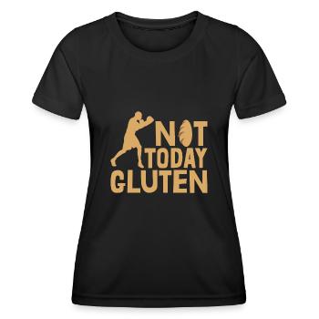 Funny Not Today Gluten For Gluten Free Lover - Frauen Funktions-T-Shirt - Schwarz - Vorne - AI Model Female 172 light (172cm)