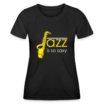 Saxophone Saxy Jazz Saxophoniste - T-shirt sport Femme - noir - Devant - AI Model Female 172 light (172cm)