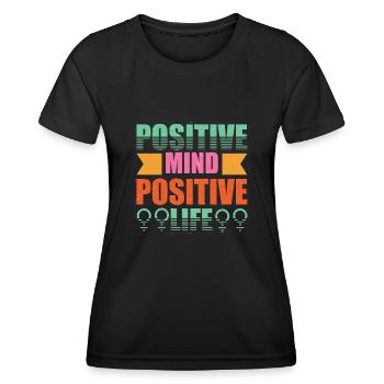 POSITIF VIE POSITIVE - T-shirt sport Femme - noir - Devant - AI Model Female 172 light (172cm)