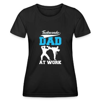 Taekwondo Vater Taekwondo Vater - Frauen Funktions-T-Shirt - Schwarz - Vorne - AI Model Female 172 light (172cm)