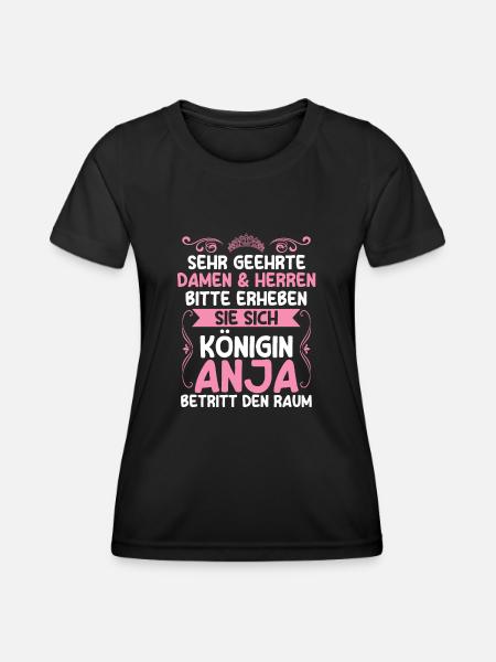 Anja - Frauen Funktions-T-Shirt - Schwarz