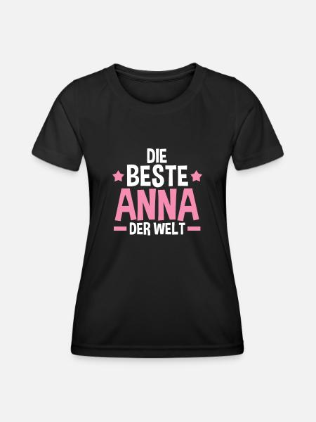 Anna - Frauen Funktions-T-Shirt - Schwarz