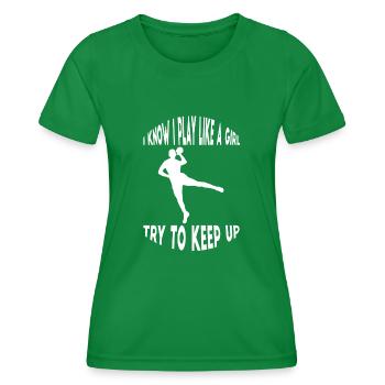Handball Handball Player Handball Fan Handball Team - T-shirt sport Femme - vert - Devant - AI Model Female 172 dark (172cm)