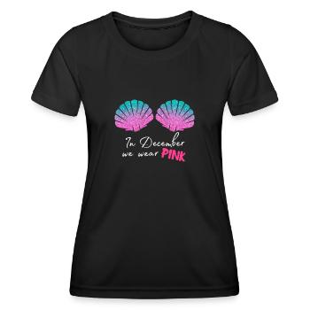 In Dezember We Wear Pink - Frauen Funktions-T-Shirt - Schwarz - Vorne - AI Model Female 172 light (172cm)
