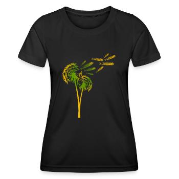Hering Sardine Pusteblumen Sardinen - Frauen Funktions-T-Shirt - Schwarz - Vorne - AI Model Female 172 light (172cm)