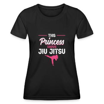 This Princess Knows Jiu Jitsu | BrazilianJiuJitsu - Women's Functional T-Shirt - black - Front - AI Model Female 172 light (172cm)