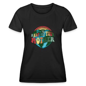 Célébration du Jour mondial de la Terre - Vintage Earth Day - T-shirt sport Femme - noir - Devant - AI Model Female 172 light (172cm)