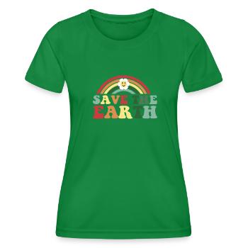 Sauvez la Terre Protégez la planète - Jour de la Terre - T-shirt sport Femme - vert - Devant - AI Model Female 172 dark (172cm)