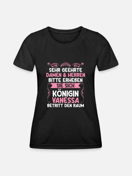 Vanessa - Frauen Funktions-T-Shirt - Schwarz